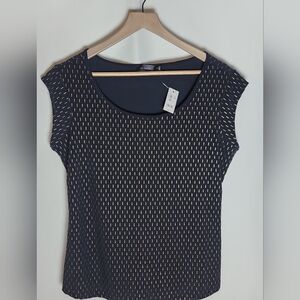 THE LIMITED WOMEN'S BLACK SLEEVELESS TOP  with GOLD METALLIC TRIM  M - NEW